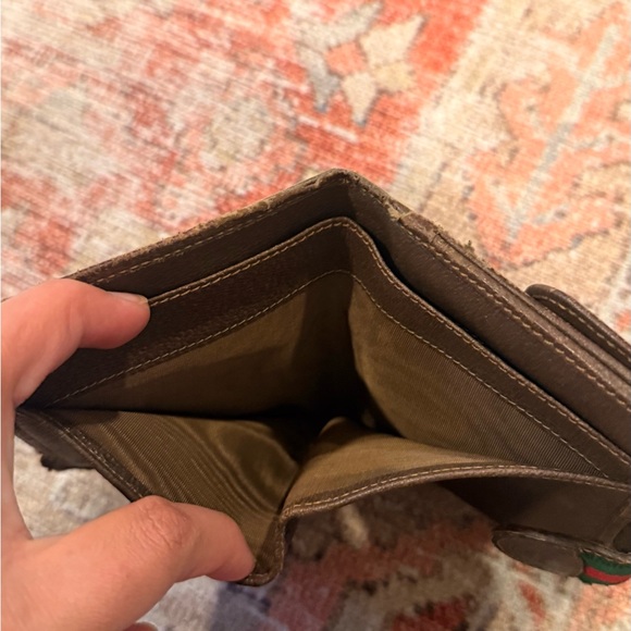 Gucci Sherry Line Vintage Wallet, Brown Leather & PVC Monogram - Picture 7 of 8